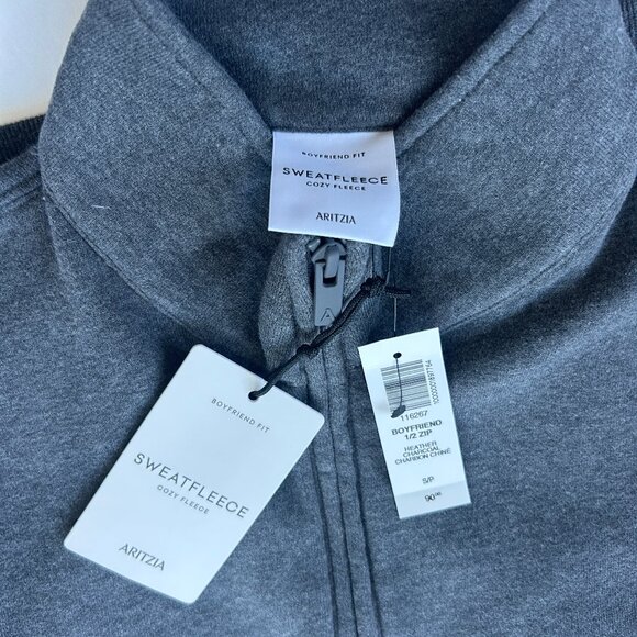 NWT Aritzia Cozy Sweatfleece Boyfriend 1/2 Zip Sweatshirt - Picture 7 of 7
